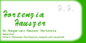 hortenzia hauszer business card